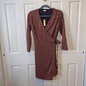 NWT Alexia‎ Admor Wrap Dress Amelia XS Geometric Navy
